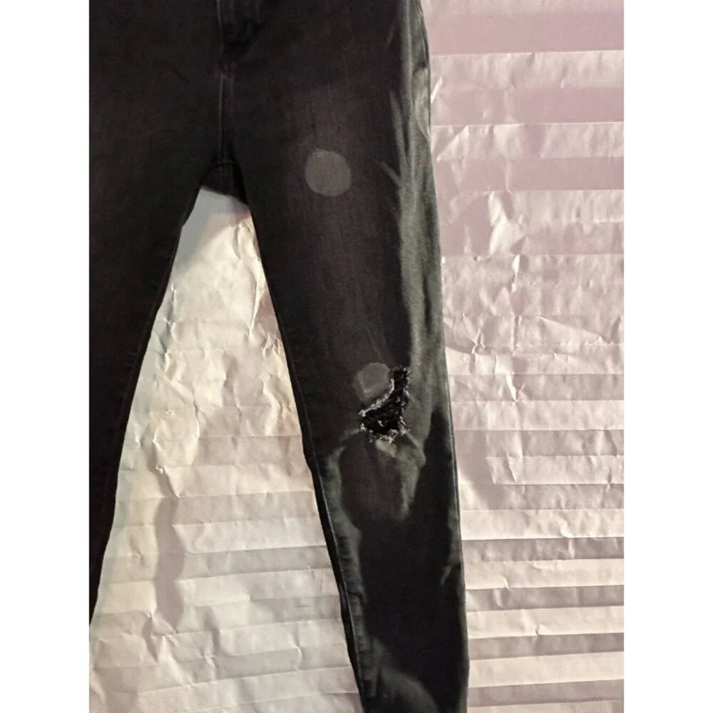 Old Navy Girls Black Skinny Distressed Jeggings Size 18